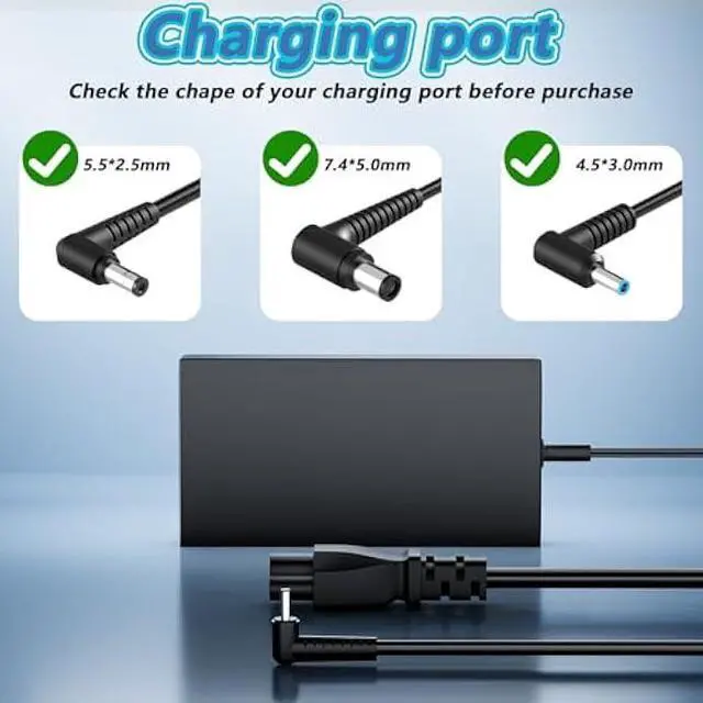 Alt view image 6 of 7 - 180W Laptop Charger Compatible with MSI Thin GF63 GF65 Katana GF76 GF66 Pulse GL66 GL76 GL63 WF66 WF76 GV15 Thin A17-180P4B A18-150P1A 957-15621P-104 Power Adapter