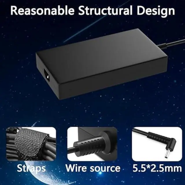 Alt view image 7 of 7 - 180W Laptop Charger Compatible with MSI Thin GF63 GF65 Katana GF76 GF66 Pulse GL66 GL76 GL63 WF66 WF76 GV15 Thin A17-180P4B A18-150P1A 957-15621P-104 Power Adapter