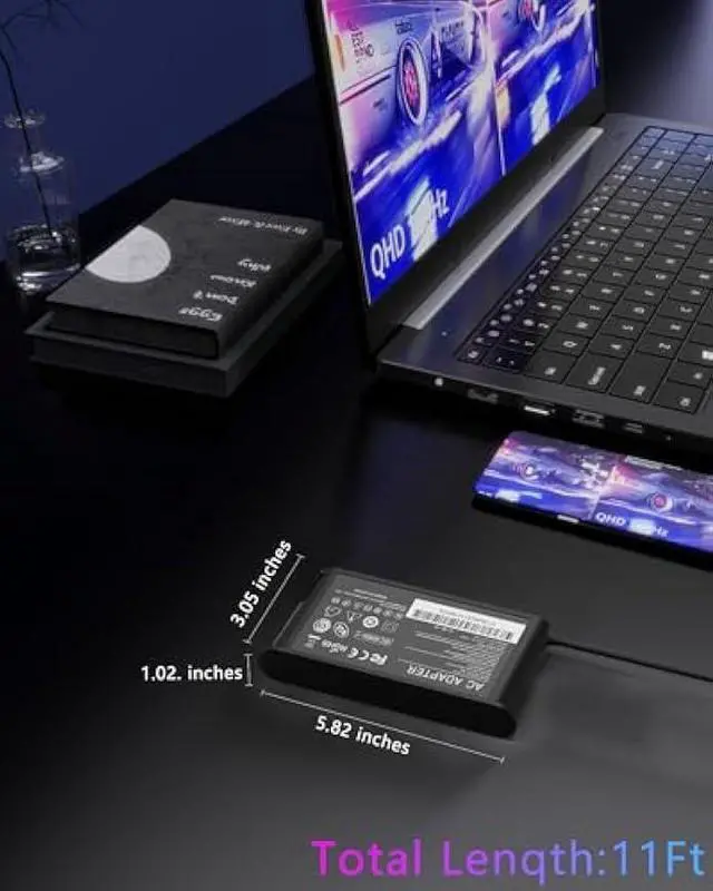 Alt view image 7 of 7 - New Slim 135W Charger Compatible with Lenovo ThinkPad P1, X1 Extreme, P15v T440P T470P W540, Ideapad L340 Gaming 3, Ideapad Yoga Y50 Y50p Y700, Legion Y50 Y520 Y530 Y7000P Power Adapter