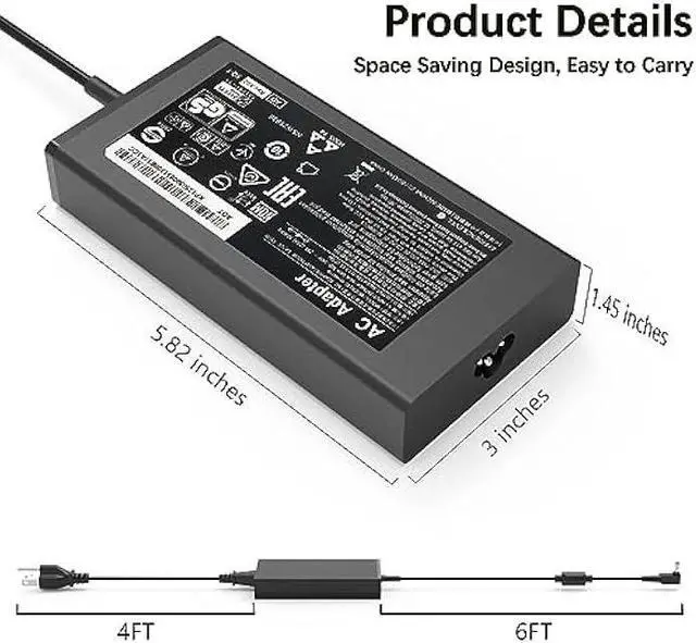 Alt view image 3 of 7 - 135W AC Charger for Acer Nitro 5 AN515 N18C3 N18C4 PA-1131-05 ADP-135KB T ADP-135NB B ADP-135K PA-1131-16 Laptop Power Adapter Supply Cord