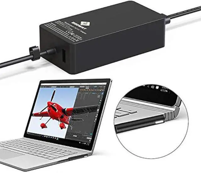 Alt view image 5 of 6 - Surface Book 3 & Pro 127W 15V 8A AC Power Adapter - Compatible with Surface Pro X 7 6 5 4 3, Book 3 2 1, Laptop Studio 4 3 2 1, Go with 6ft Power Cord