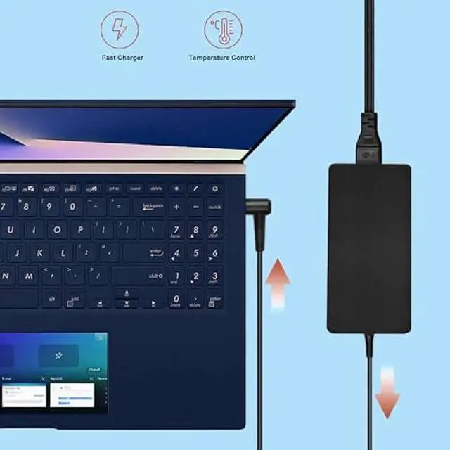 Alt view image 2 of 7 - 120W Charger Compatible with msi gf63 gv15 GV15-Thin-11SC GF63 Thin 10 11 12Th Intel core Laptop ms-16r5 ms-16r6 ms-16r7 adp-120vh d a17-120p2a 4.4 * 3.0mm Connector