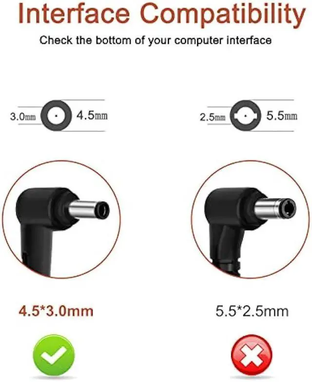 Alt view image 7 of 7 - 120W Charger Compatible with msi gf63 gv15 GV15-Thin-11SC GF63 Thin 10 11 12Th Intel core Laptop ms-16r5 ms-16r6 ms-16r7 adp-120vh d a17-120p2a 4.4 * 3.0mm Connector