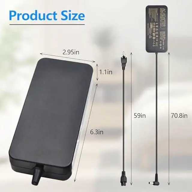 Alt view image 2 of 6 - 150W 20V 7.5A AC Adapter Charger for Asus ADP-150CH B A18-150P1A Rog G531GT G731GT FX505GT FX505DD FX505DT FX505DU FX705GT FX705DD FX705DT FX705DU with Power Cord