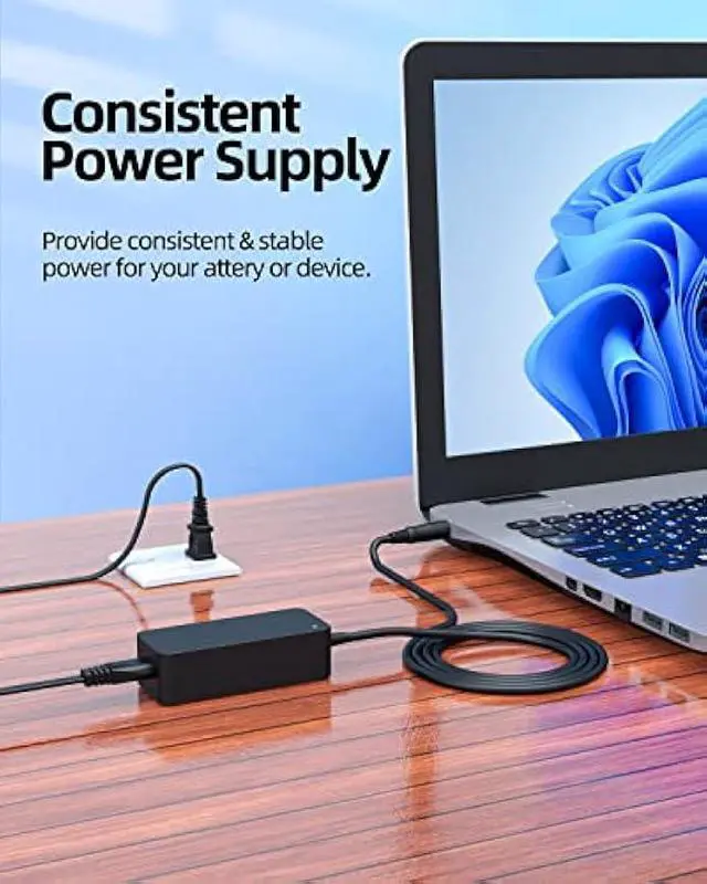 Alt view image 6 of 6 - 65W 45W AC Charger Fit for Dell Latitude 3330, Vostro 3400 3500 P132G P90F, Fit for Inspiron 15 3520 3521 14 5425 P112F P157G P112 Laptop Power Supply Adapter Cord