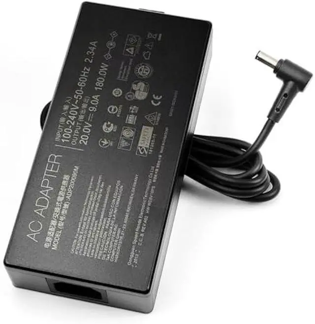 Alt view image 2 of 6 - 180W Charger Fit for Asus Rog Zephyrus G14 GA401 G15 GA502, Tuf F15 F17 A15 A17 20V 9A ADP-180TB H AC Adapter