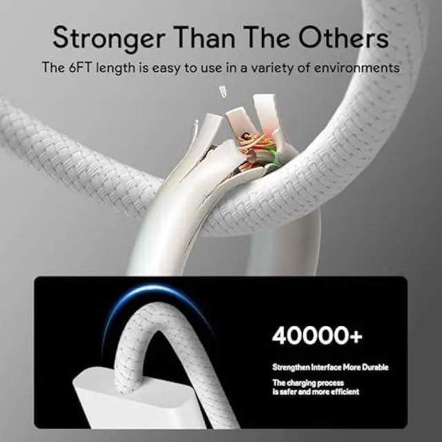 Alt view image 5 of 7 - 96W Mac Book Pro Charger- Compatible with MacBook pro 14 inch(2021-2023) & Mac Book air 13/15 inch(2022-2024),Include 6.6FT USB C to 3 Braided Cable