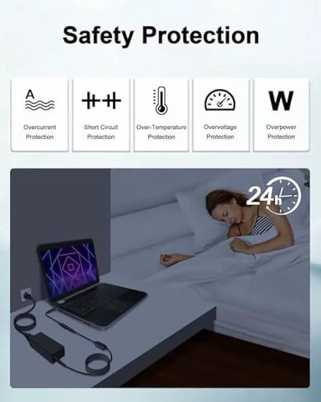 Alt view image 3 of 6 - 65W 4.5x3.0mm Charger for Dell inspiron 13 14 15 17 3000 5000 7000 2-in-1 Laptop 5559 5558 5555 3520 OptiPlex 3000 3020 3040 Micro Charger with Replaceable Tips 7.4x5.0mm