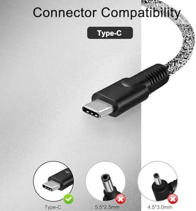 Alt view image 6 of 7 - 110W Charger USB C Compatible with HP ZBook Firefly 16 g9 g10 AC Adapter Elite Dragonfly G3 Charger EliteBook 860 865 g9 g10 Power Cord M52950-001 M52946-003 M52946-001 TPN-CA24 TPN-DA24
