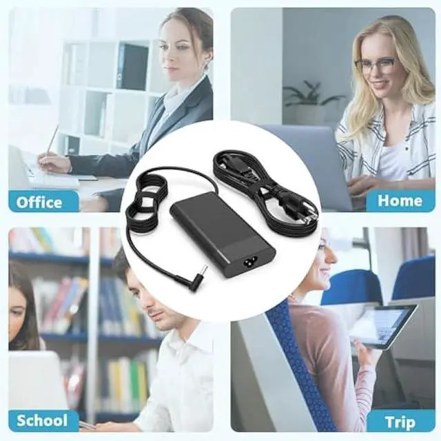 Alt view image 7 of 7 - 200W Gaming Laptop Charger Compatible with HP Omen 15 17/Victus Gaming 15 15t 16/ZBook Studio Fury 15 17 G10 G9 15-fa1010nr 15t-fa100 15z-fb100 16t-s000 ZBook 15u G3 G4 Workstation AC Adapter