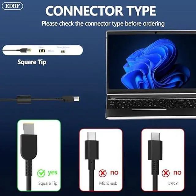 Alt view image 2 of 5 - New 170W Laptop Charger Compatible with Lenovo Legion Slim 5 5P S7 5i, Yoga Pro7, IdeaPad Pro 5, Thinkpad X1 Extreme P50 P51 P52 P53 P70 P71 P73 P16 P15 T15g AIO 7 LOQ-15/16 Laptop ADL170SCC3A