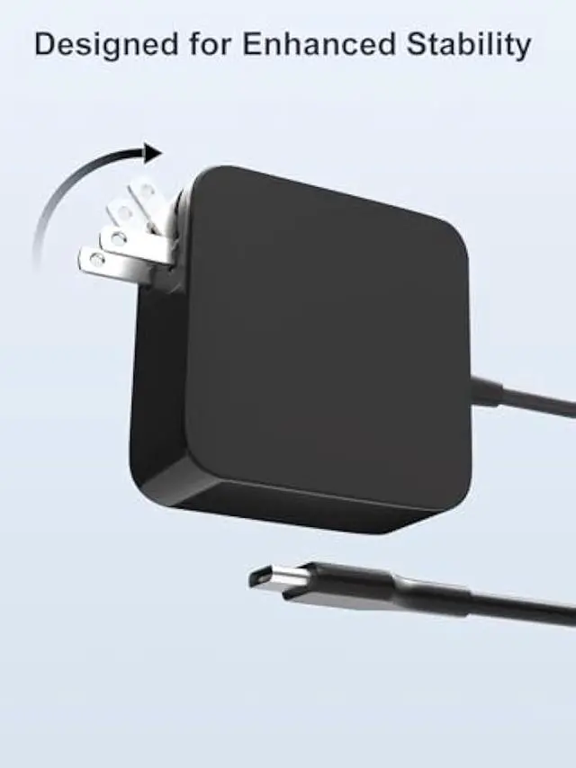 Alt view image 5 of 6 - USB-C Type Charger Compatible for Asus Zenbook S16 15 14 S14 A14 13 S13 Zenbook Duo Dual 14 Chromebook CM14 CX1 X1400 CX1500 CX1700 CX9 CR1 CX14 CX15 CX34 Vivobook Laptop 65W 45W