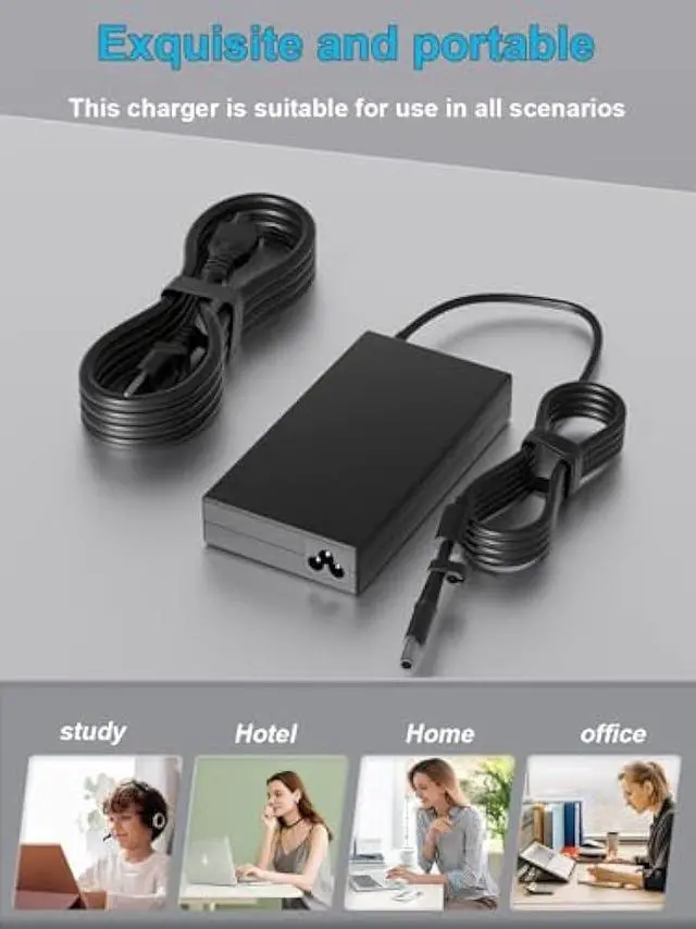 Alt view image 7 of 7 - 120W Power Supply Adapter for HP Thunderbolt Dock 120W G4 4J0A2AA 4J0A2AA#ABA,HP Thunderbolt Dock G2 2UK37AA 2UK37AA#ABA G2 HSN-IX01 Docking Station 677762-001 693709-001 AC Charger