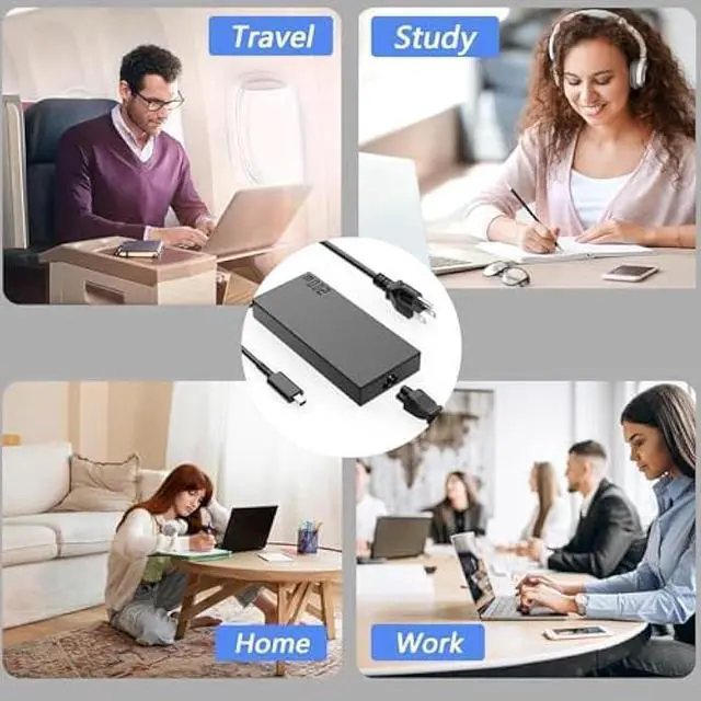 Alt view image 6 of 6 - 200W 20V 10A Laptop Charger Compatible with Asus ProArt P16 PZ13 PX13 H7606 HN7306 ROG Zephyrus G16 G14 GU605 GU605M GA605W GA605 GU605MY GU605MZ RTX4070 RTX4060 ADP-200JB K