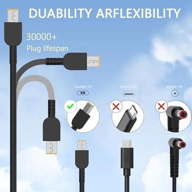 Alt view image 2 of 5 - 170W Laptop Charger Compatible with Lenovo Thinkpad Gen 6 5 4 3 2 1,P50 P51 P52 P53 P70 P71 P73 W541 W540 T15g T15p P16v P15v P15 P15g P16 P17 P1 X1,Legion Slim 5 S7 LOQ Adapter