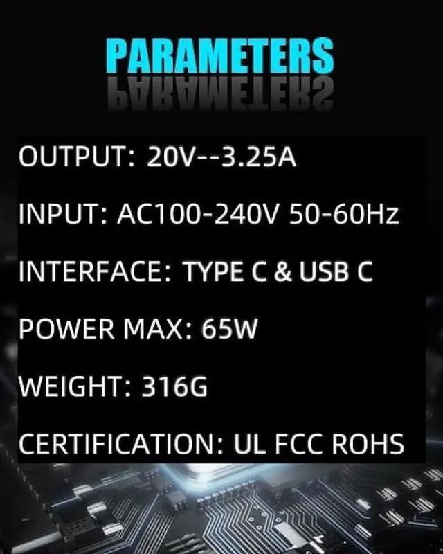 Alt view image 2 of 5 - 65W USB C Charger Compatible with Lenovo-IdeaPad Yoga Slim/Flex/Duet/Pro/Book 3 5 6 7 9 7i 9i 2-in-1 ideapad Yoga 720 730 S730 C740 910 920 C930 C940 S940 C630 S540 720S 730S S940 Laptop