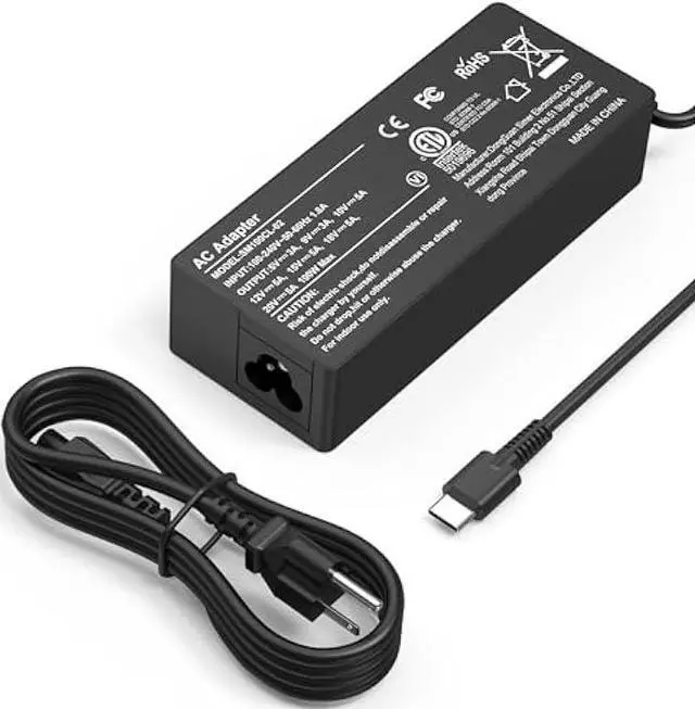Main image of USB C Laptop Charger 100W USB C Charger Universal Fast Charger Compatible with Lenovo MacBook Pro, MacBook Air,HP,Asus,Acer,MSI,Dell Type C AC Adapters Compatible with 90W 65W 45W PD 3.0 Power Cord