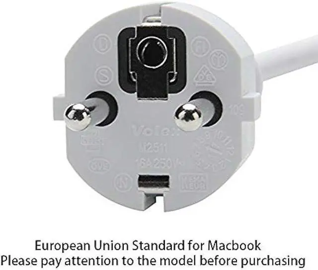 Alt view image 2 of 6 - Extension Wall Cord Plug Eu Euro European Union Standard for Macbook 11 Inch 13 Inch 60w Macbook Pro 15- Or 17-inch 85w Power Adapter