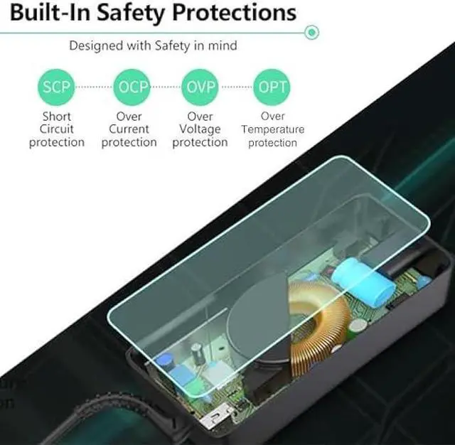 Alt view image 6 of 7 - USB C Laptop Charger 100W USB C Charger Universal Fast Charger Compatible with Lenovo MacBook Pro, MacBook Air,HP,Asus,Acer,MSI,Dell Type C AC Adapters Compatible with 90W 65W 45W PD 3.0 Power Cord