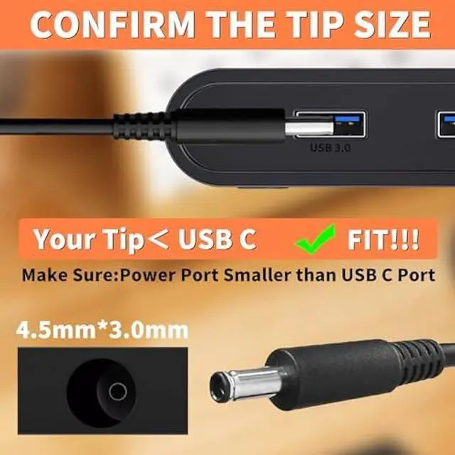 Alt view image 3 of 7 - 90W AC Adapter for Dell Optiplex 7050 7020 3060 5060 7040 7060 7010 3050 5070 7070 7080 Micro Form Factor MFF Mini PC Business Desktop Computer Charger