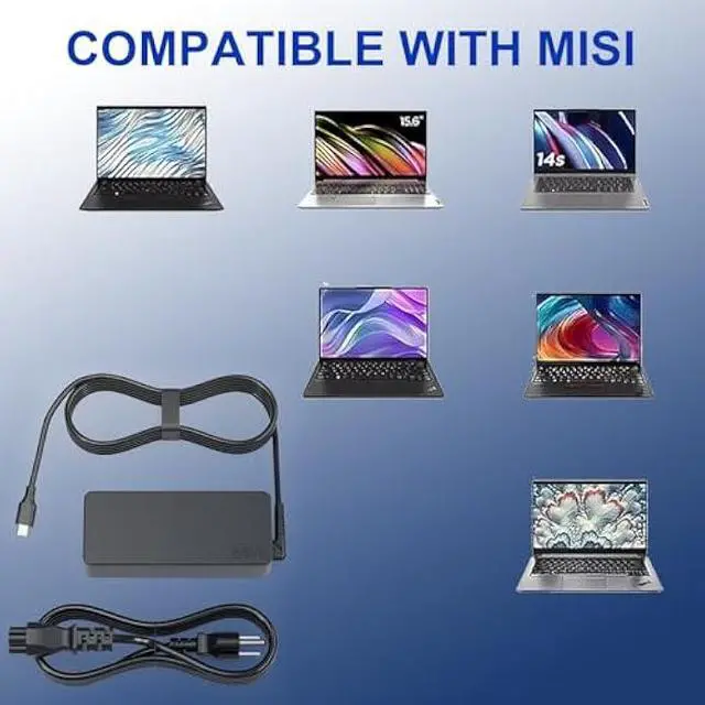 Alt view image 3 of 7 - 65W 45W USB-C Laptop Charger Compatible with Lenovo X1 Carbon, ThinkPad T480/T490/T14/T14s, Yoga C740, IdeaPad Flex 5/E15, and ADLX65 Series (20V 3.25A)