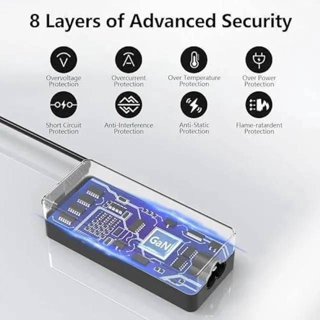 Alt view image 7 of 7 - 65W 45W USB-C Laptop Charger Compatible with Lenovo X1 Carbon, ThinkPad T480/T490/T14/T14s, Yoga C740, IdeaPad Flex 5/E15, and ADLX65 Series (20V 3.25A)