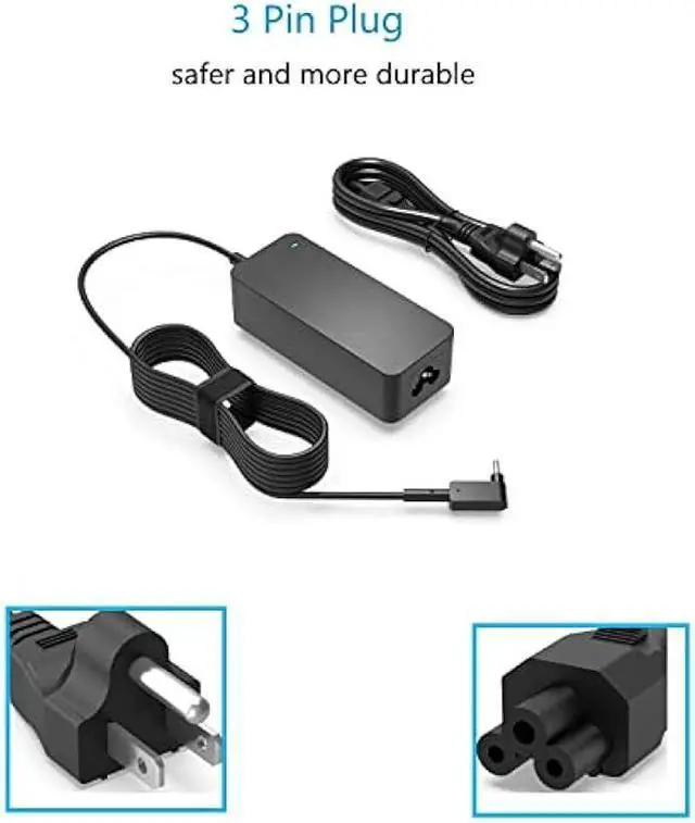 Alt view image 3 of 5 - AC Charger Fit for Acer Swift Spin 1 3 5 SF114 N16P9 SP315-51 SP111-33 SF314-52 N16W2 N15V2 SF114-32 N17W6 N17H2 SF314-51 SF314-42 SP314-51 SP314-53N SF515-51T Laptop Adapter Power Supply Cord