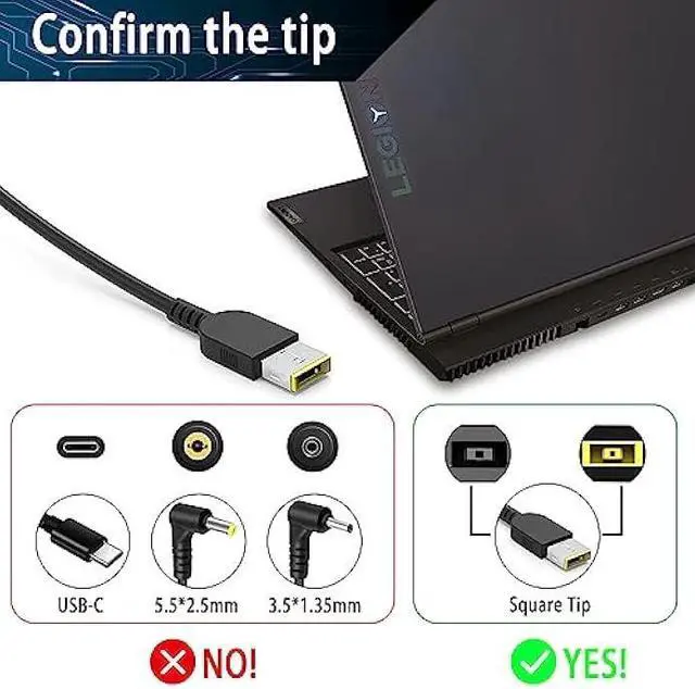 Alt view image 2 of 6 - New Legion 5 Charger,230W AC Adapter Compatible with Lenovo Legion 5 7 5P C7 S7 Y540 Y545 Y740 Y730 Y900 Y910 Y920 Y7000 Thinkpad P73 P53 P72 P52 P71 P51 P70 Laptop Power Adapter Supply