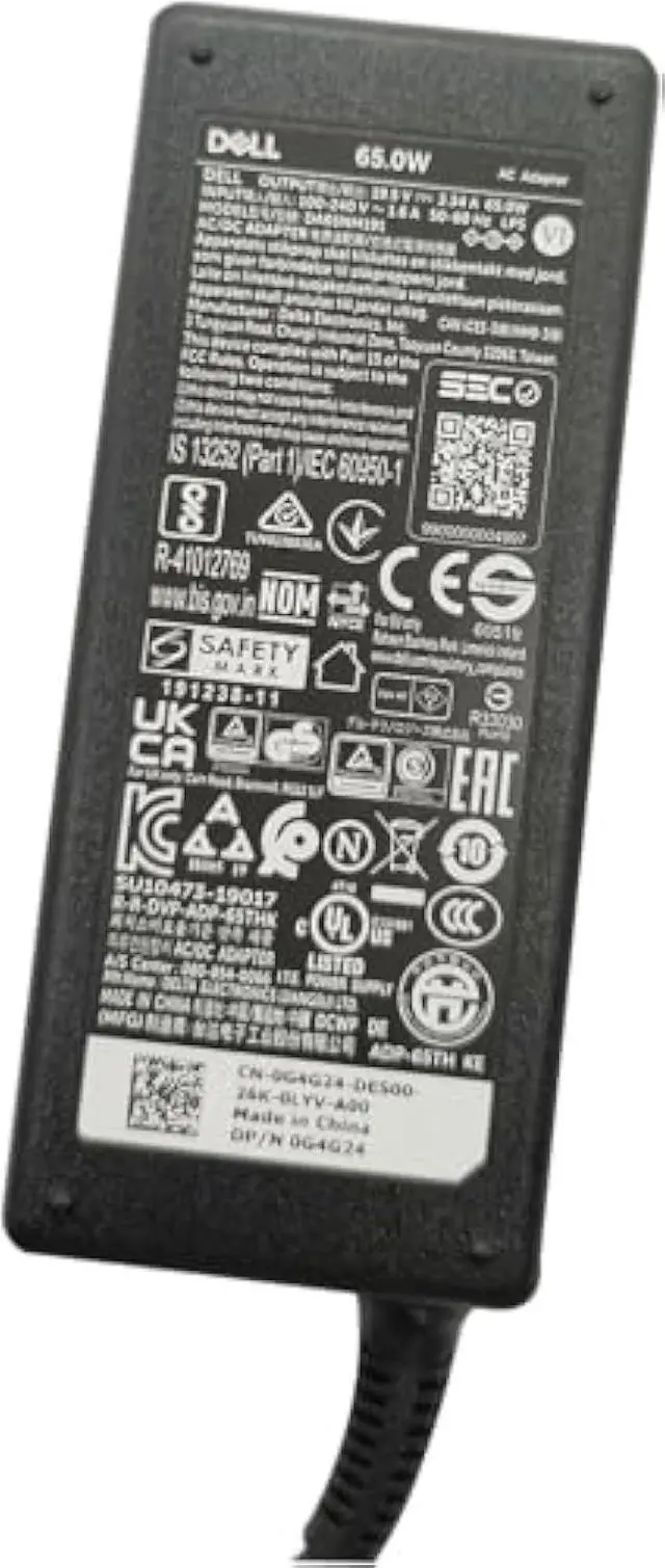 Alt view image 2 of 4 - 65W AC Charger OEM 4.5mm tip Compatible with Dell Inspiron 15 3000 5000 7000 17 3000 5000 14 3000 5000 7000 13 5000 7000 16 5000 11 3000 Laptop 0G6J41 0MGJN 0G4G24 04JNY4 DA65NM191 HKA65NM201