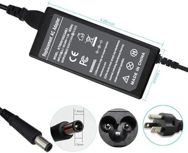 Alt view image 2 of 7 - 19.5V 3.34A AC Adapter Charger for Dell Chromebook 11 3180 3189 3120 Inspiron 15 3520 3521 3531 3541 3542 3543 3537 3458 15R 5520 5521 7520 N5110 N5040 N5050 5547 P26E LA65NS2-01 HA65NM130 6TM1C