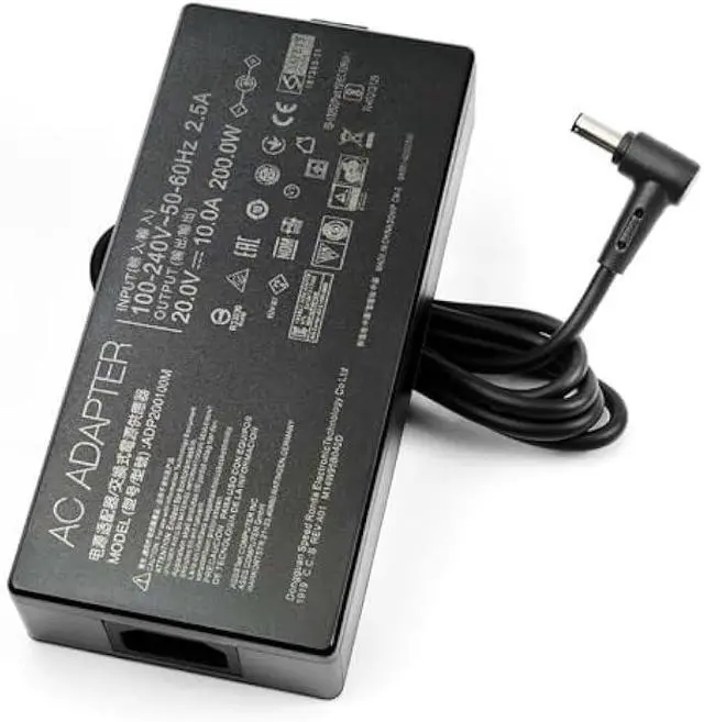Alt view image 2 of 6 - 200W 20V 10A Charger Fit for Asus Rog Zephyrus G15 GA503RM, TUF Dash F15 FX516PR, TUF A15 2021 F15 2021 F17 2021 ADP-200JB D Laptop Charger