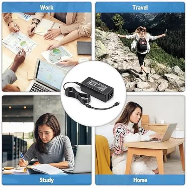 Alt view image 6 of 6 - 45W Laptop Charger Compatible with Lenovo X240 X250 T440 T450 L450 E450 Yoga 11 11S IdeaPad S21e G50 G40 Z50 Z50-70 Square Tip Laptop ADLX45NDC3A Power Supply Cord