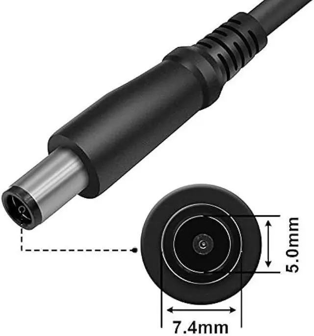 Alt view image 2 of 5 - 65W AC Adapter Compatible with Dell Chromebook 11 3180 3189 3120 Inspiron 15 3542 3521 N5050 Latitude 3190 3189 E7250 E5430 E5470 E7440 E7450 7480 PA-12 LA65NS2-01 Power Adapter Supply Cord