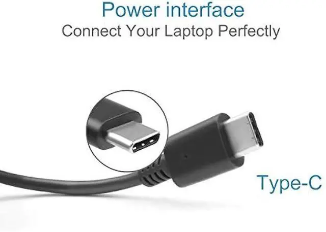 Alt view image 3 of 5 - 45W USB C Charger Compatible with Acer Gateway Chromebook 311 315 C732 CBO311-1H CB315-4H CBO311-1H-C1MX CBOA311-1H-C90F CB315-4H-C8XU C732-C6WU Compatible with PA-1450-78 PA-1450-50