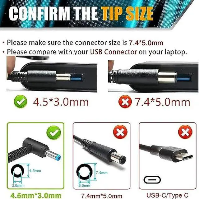 Alt view image 2 of 5 - MAX 200W AC Adapter Laptop Charger Compatible with HP OMEN Pavilion Gaming 15 17 Envy 15 2020 TPN-DA10 L00818-850 TPN-LA21 L73385-001 ADP-200HB B OMEN 15 15t 17 17t Power Supply Cord