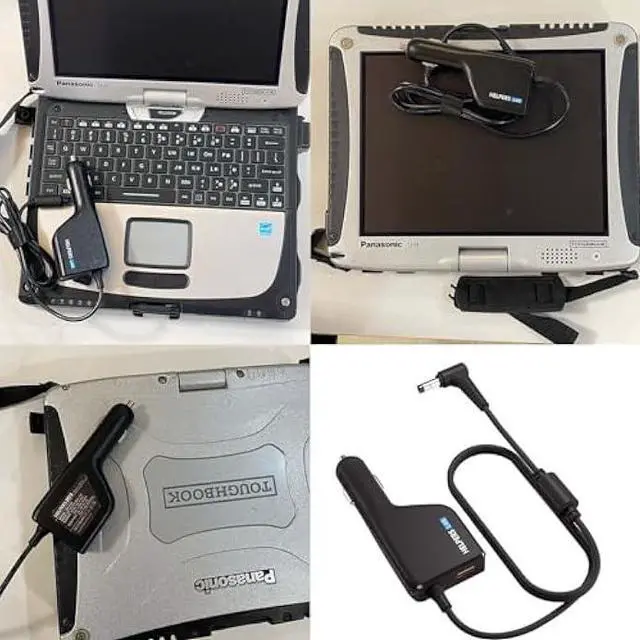 Alt view image 2 of 5 - Car Charger for Panasonic Toughbook CF-18 CF-19 CF-20 CF-29 CF-30 CF-31 CF-33 CF-50 CF-51 CF-52 CF-53 CF-54 CF-73 FZ-G1 FZ-55 CF-C2 CF-T2 CF-T4 CF-T5 CF-Y5 CF-W4 CF-W5 Laptop DC Adapter