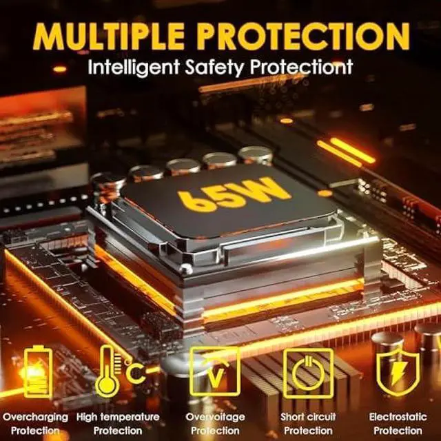 Alt view image 3 of 5 - 65W USB C Laptop Charger Compatible with Lenovo Yoga Charger Yoga 6 7 9 7i 9i 730 S730 S940 C630 C740 C930 C940, Thinkpad X1 Carbon gen 11 10 9 8 7 6 5 Power Adapter