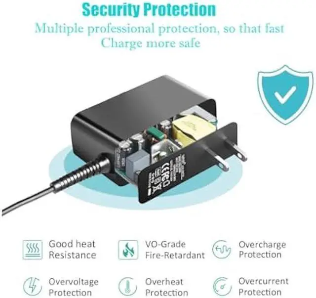 Alt view image 5 of 6 - UpBright 9.5V AC/DC Adapter Compatible with Casio Casiotone CT-S200 CT-S300 CT-S100 CT-X800 CT-S200BK CT-X700 LK-S250 61-Key Keyboard Piano AD-E95100L ADE95100L LAD-6A LAD-6 9.5VDC 1A Power Supply PSU