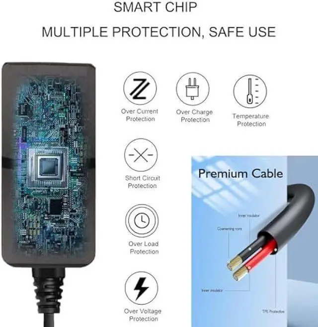 Alt view image 6 of 6 - UpBright 9.5V AC/DC Adapter Compatible with Casio Casiotone CT-S200 CT-S300 CT-S100 CT-X800 CT-S200BK CT-X700 LK-S250 61-Key Keyboard Piano AD-E95100L ADE95100L LAD-6A LAD-6 9.5VDC 1A Power Supply PSU