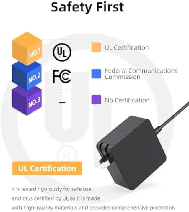 Alt view image 2 of 7 - UL Listed AC Adapter Charger Fit for Intel nuc FSP065-10AABA NUC8CCHKR NUC8CCHB NUC7i3DN NUC7i5DN NUC7i7DN NUC7i3BN NUC7i5BN NUC7i7BN (Only Fit for 65W) Laptop Power Supply Cord