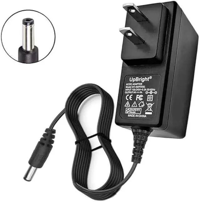 Alt view image 4 of 6 - UpBright 9.5V AC/DC Adapter Compatible with Casio Casiotone CT-S200 CT-S300 CT-S100 CT-X800 CT-S200BK CT-X700 LK-S250 61-Key Keyboard Piano AD-E95100L ADE95100L LAD-6A LAD-6 9.5VDC 1A Power Supply PSU