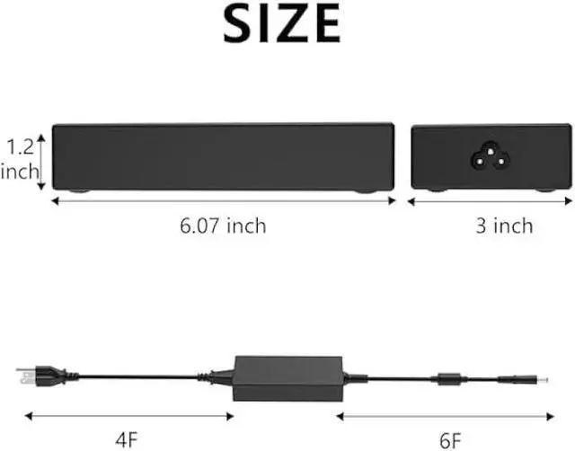 Alt view image 3 of 7 - 180W Adapter for Dell 15 17 G5 (5587/5590) G3 (3579/3379/3590) G7 (7588/7590/7790) for Alienware M13 M14x M15x DA180PM111 Laptop Charger Cord