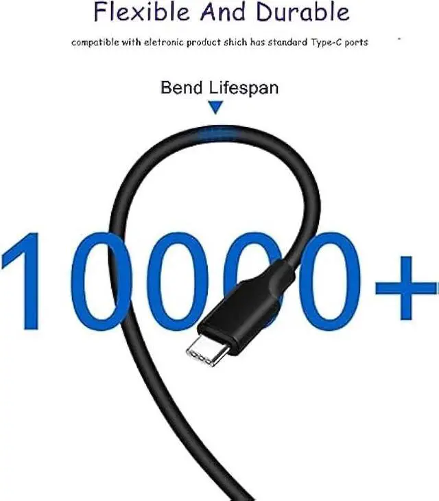 Alt view image 6 of 6 - New Slim 65W USB Type C Power Cord Compatible with Dell 14 Plus 13 16 Pro PB16250 PB14250 2 in1 Premium PA13250 PA14250 P192G P191G P200G P199G, Inspiron 14 16 2in1 7420 7620 Computer AC Adapter