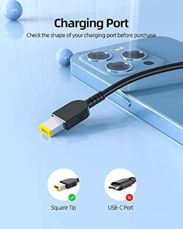 Alt view image 3 of 6 - 170W Charger Fit for Lenovo IdeaPad Yoga Slim Creator Pro AIO 5 7 9 Y700 Y720 L340 7-27ARH6 7-27ACH6 7-27ARH7 7-27APH8 5-16IRH8 5-16ACH6 5-15IMH05 9-16IRP8 9-32IRH8 5-16APH8 5-16IMH9 5-16AHP9 Laptop