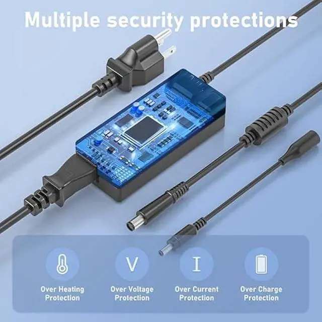 Alt view image 5 of 6 - 90W 65W Ac Adapter Power Cord for HP All-in-One Desktop 20 22 24 24-DD 24-DF 24-DP 24-CB 22-DD DF 27-DB:24-dd0210 dd0010 24-df0040 22-df0222 22-dd0210 dd0110 24-dp0160 dp1250 dp1380 Charger