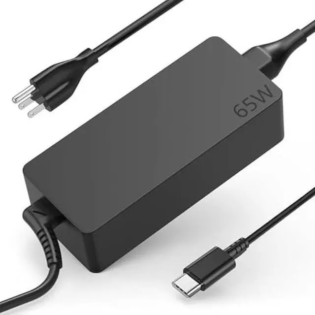 Main image of 65W USB C Laptop Charger Compatible with Lenovo ThinkPad T14 T14s T15 T16 E14 E15 E16 T480 T480S T580S E480 E580 X1 Carboon Yoga 7i 9i C930 C940 X13 Chromebook C330 S330 Fast Power Adapter