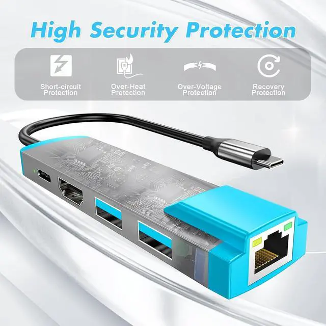 Alt view image 4 of 7 - USB C to HDMI Adapter for Switch 2,USB C Docking Station with 4K@60Hz HDMI Port/Type-C PD Port/USB 3.0 Port/1000M LAN Port,Replacement for Official Switch 2/Switch/Switch OLED/Steam Deck Dock