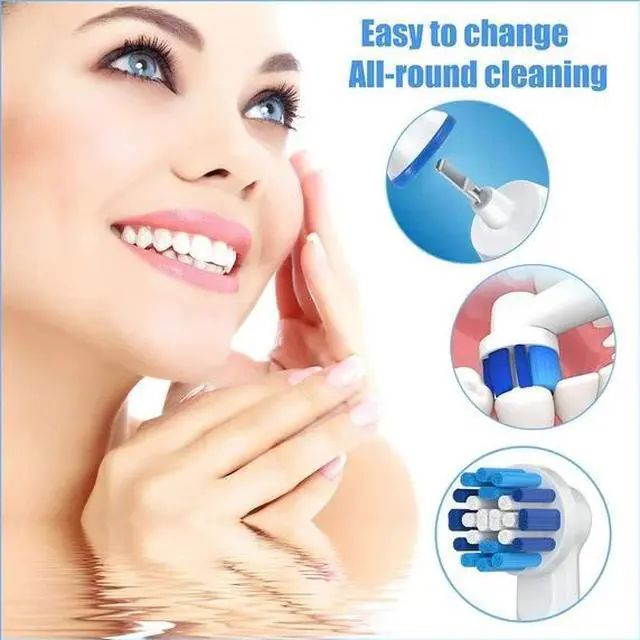 Alt view image 2 of 7 - Replacement Toothbrush Heads for Oral-B, 4 Pack Replacement Heads Compatible with Oral B Braun Electric Toothbrush, Oral-B 7000/Pro 1000/9600/500/3000/8000