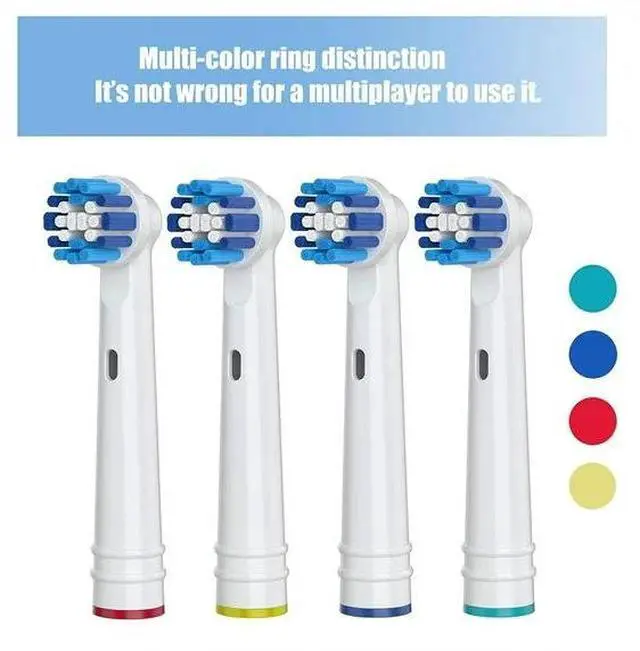 Alt view image 7 of 7 - Replacement Toothbrush Heads for Oral-B, 4 Pack Replacement Heads Compatible with Oral B Braun Electric Toothbrush, Oral-B 7000/Pro 1000/9600/500/3000/8000