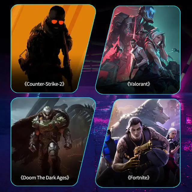 Alt view image 5 of 7 - ZYNEEX Gaming PC Desktop, AMD Ryzen 5 5500 (4.2GHz Turbo), RX6600 8GB GDDR6, 16GB DDR4 RAM 3200MHz, 1TB NVME SSD, Air Cooling, WiFi Prebuilt Gaming Computer Windows 11